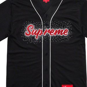 Supreme Rhinestone Baseball Jersey